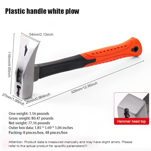 Magnetic Nail Slot Hammer with Ergonomic Handle, Manganese Steel Head,12.95 Inch, Multi-Functional Hoe Planer Tool ﻿ by Myyixilau - Image 3