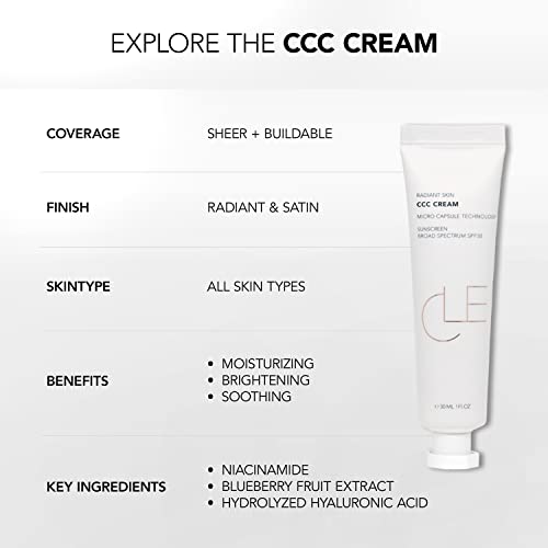 Cle Cosmetics Ccc Cream Foundation, Color Control And Change Cream That's A Bb And Cc Cream Hybrid, Multi-Purpose Beauty Primer And Facial Foundation For The Best Skin Ever, 1 Fl Oz Spf 50 (Golden Medium Deep) #TOP2