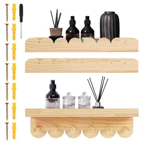 Imagen de Alongen 3 unidades de estantería flotante de 40 cm para habitación de los niños