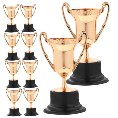 NUOBESTY 10 Pezzi Coppa Per Premio Cerimonia Competizione Festa Decorazione Plastica Stabile Senza Sbavature Base Targhetta Fai Da Te