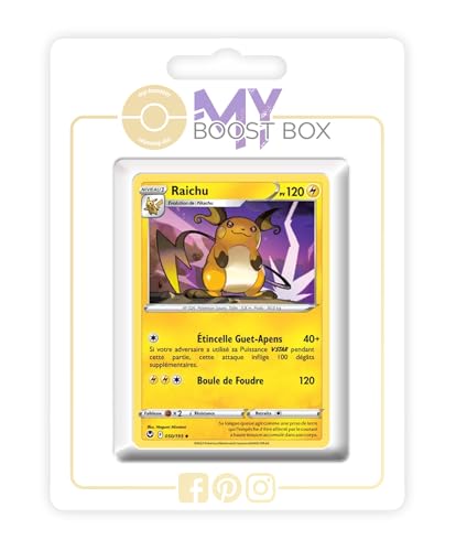 Raichu 050/195 Reverse - Myboost X Epée et Bouclier 12 Tempête Argentée - Coffret de 10 Cartes Pokémon Françaises
