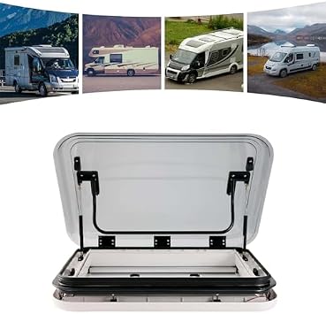 RV Skylight with LED Light, Durable Roof Vent Hatch for Enhanced Ventilation and Illumination in Caravans and Motorhomes