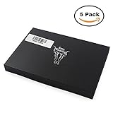 Premium Ceramic Knife Set, 5 Pieces, Chef Recommended & Approved, Polished White Blades, Sheath Included, Professional Grade, Rust Resistant, Gourmet, Bonus Finger Guard Included! (Black)