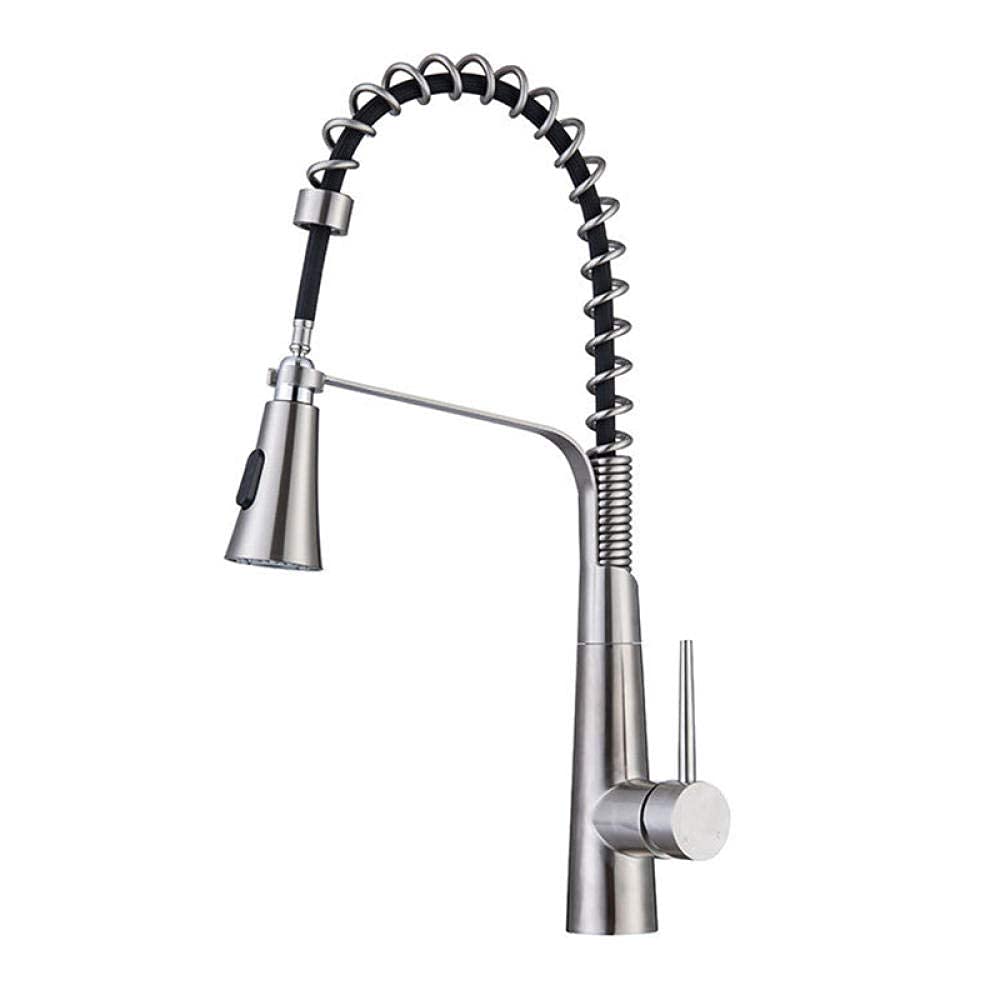 Rubinetti,Installazione del ponte nero rimovibile Rubinetto da cucina in nichel Miscelatore da cucina Spruzzatore Lavello da cucina rotante Ugello Rubinetto freddo caldo Nichel Comfortable anniversary