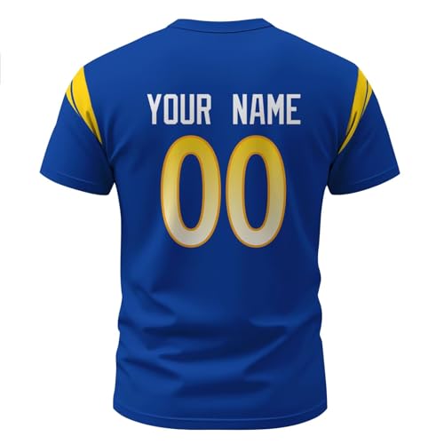 Image of ANTKING T-Shirt Custom Name Number Crewneck Short Sleeve for Men Youth Gifts