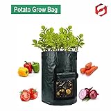 SUL 10 Gallon Potato Grow Bag Garden Plant Bags Pots with Window Flap & Handle Grow Bags for Potatoes, Tomato,Carrot Strawberry – Green 2 Pack - Image 4