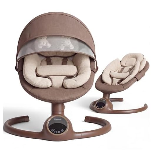 BEBE2LUXE Alpha: Balancín bebebe/cuna eléctrica (chocolate)