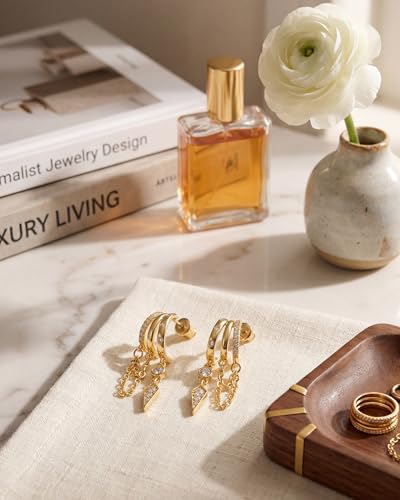 Gold Dangle Earrings DROPS TO - image 6