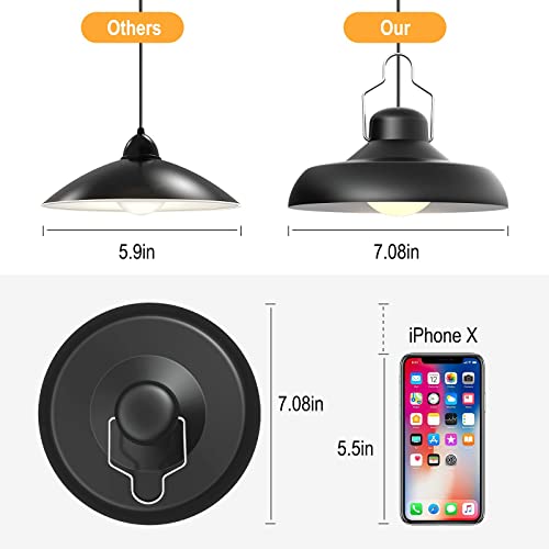 Whousewe Solar Pendant Lights, Solar Lights Outdoor Ip65 Waterproof Solar Powered Shed Light Bright And Soft With Remote Control 3 Color Temperatures Solar Hanging Shed Lights For Barn Storage Patio #TOP5
