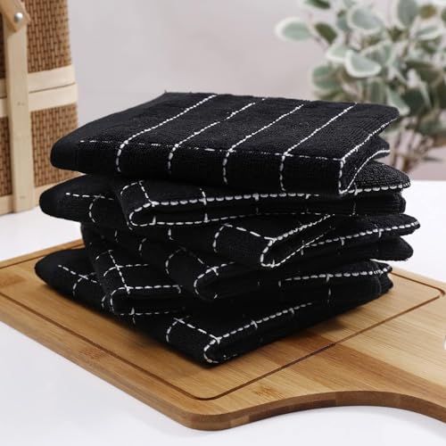 smiry 100% Cotton Terry Kitchen Towels, 8 Pack Ultra Soft Dish Cloths by smiry - Used condition - Image 8