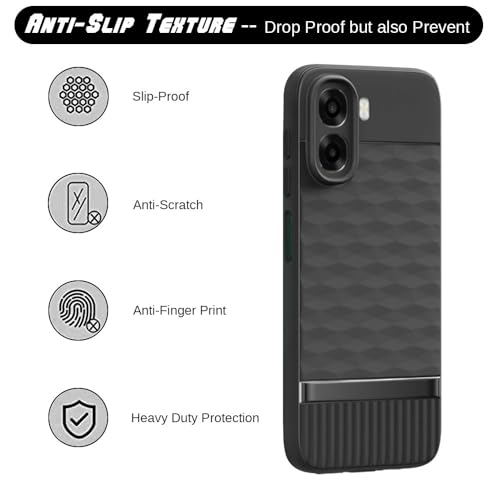 Image of Shockproof Case Compatible with Oppo A6x 5G / A6x 4G / K14x 5G | Full Camera Protection | TPU Flexible Back Cover for Oppo A6x 5G / A6x 4G / K14x 5G (Matte Black)