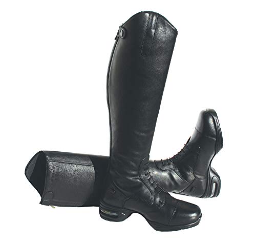 Bottes d'équitation Rhinegold Elite Siena en cuir noir pour cavalier