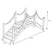 Shine Company 4963N Decorative Cedar Wood Garden Bridge with Side Rails, Natural