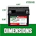 Interstate Batteries YTZ5S-BS 12V 3.5Ah Powersports Battery 50CCA AGM Rechargeable Replacement for BRP, Honda, KTM Dirt Bikes, Motorcycles, ATVs, Scooters (XTZ5S-BS)