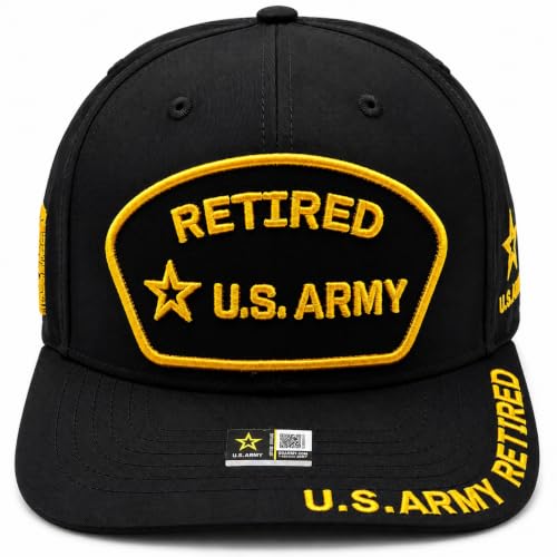 Image of US Army Veteran Hat for Men - Officially Licensed Military Baseball Cap, Gift for Veterans