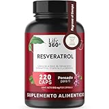 LIFE 360+ Resveratrol | 220 Cápsulas | Antioxidante de 1024 mg por porción | Resveratrol, Astaxantina, Vitamina C y...