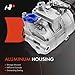 A-Premium A/C Compressor with Clutch Compatible with Audi Q7 3.6L 2007-2010, Volkswagen Touareg 3.2L 3.6L 2006-2017