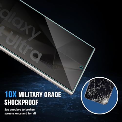 Image of ArmourPro Anti-Spy Matte Privacy Tempered Glass for Samsung Galaxy S24 Ultra with Edge to Edge Protector Coverage and Easy Installation kit | Black, Pack of 2