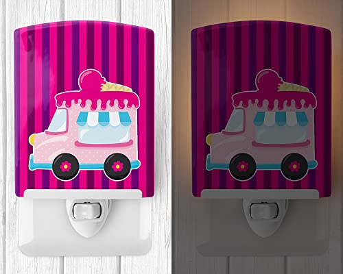 Lámpara de noche cerámica Ice Cream Truck multicolor 6x4x3 miniatura 2