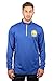 Ultra Game NBA Official Men’s Quarter Zip Long Sleeve Pullover T-Shirt - Unisex, Golden State Warriors, Team Color, Medium