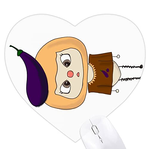 Tapis de souris violet en forme de coeur antidérapant pour le bureau
