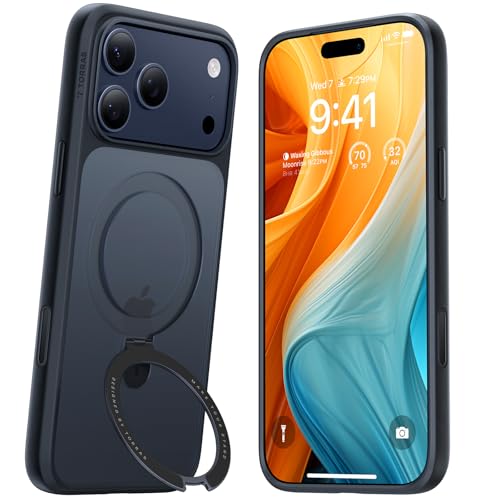 TORRAS Magnetic Slim-Fit for iPhone 16 PRO MAX Case, Ultra-Thin 16 ProMax Phone Case Compatible with MagSafe, Light Anti-Scratch Matte Hard PC Bayer 6.9 inch OriginFit, Chimney Black