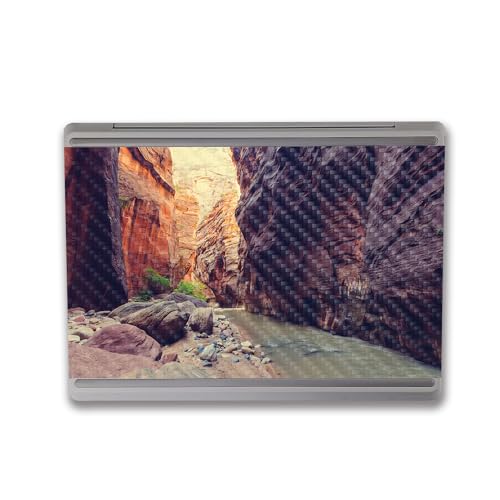 Image of MightySkins Carbon Fiber Skin Compatible with Microsoft Surface Laptop Go 3 (2023) Full Wrap Kit - The Narrows | Protective, Durable Textured Carbon Fiber Finish | Made in The USA