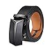 Produktbild VRLEGEND Gürtel Herren Ledergürtel mit Automatikschließe Einstellbar 110cm-170cm Leder Gürtel Automatik Jeans Belt (Einstellbare 130cm, Schwarz)