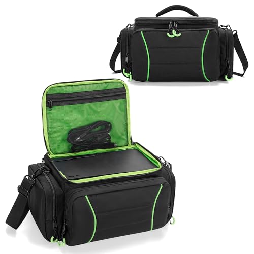 PGmoon Game Console Tasche Kompatibel mit Xbox Series X, Tragetasche mit genügend Stauraum für Controller, Discs, Kabel und mehr (Patent Design)