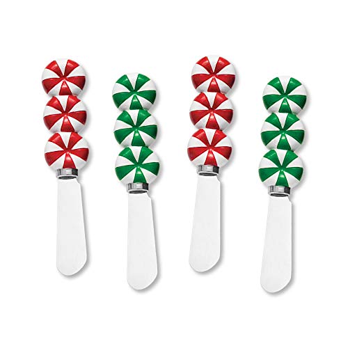Wine Things Peppermint Resin Cheese Spreaders Set of 4