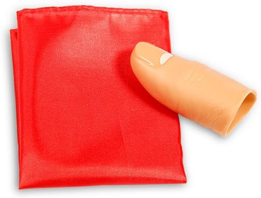 Miniatura 4 de LMCIEZR Juego de bufanda mágica pequeña para el escenario para principiantes, accesorios mágicos de escenario preferido, dedos falsos, puntas suaves
