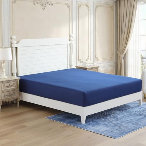 ClevaHome Drap-Housse 140 x 200 cm,Bonnet Jusqu’à 28 cm,Polyester brossé Ultra Doux,certifié Oeko-TEX Standard 100,élastique intégral,Infroissable et...