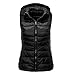 Wlabe💋 Powder Lite sans Manches Femme Femmes Gilet Chic Manteaux sans Manches Élégante Col Montant Fermeture Éclair en Peluche Décontracté Confortable Cardigan Veste Chaud