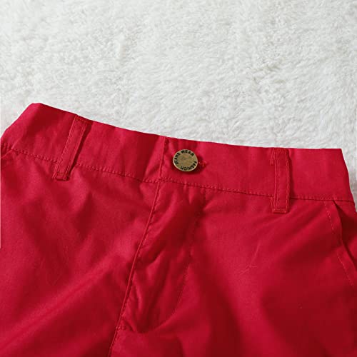 NLGToy Roupa de gravata borboleta para meninos de Natal de manga curta com estampa de Papai Noel, ca