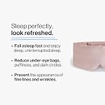 Dore & Rose Deep Sleep Mask Light Blocking, 23 Momme Mulberry Silk Eye Mask, Ultra Soft, Adjustable - Travel Sleeping Mask for Men & Women (Lotus) - Image 2