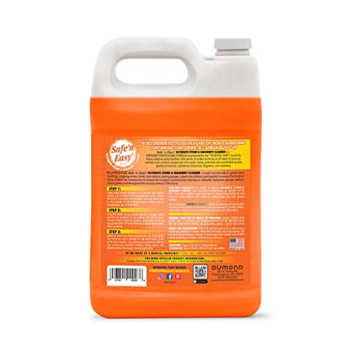 Safe \'n Easy Ultimate Stone, Granite & Masonry Cleaner, Professional Formula, Heavy Duty, Non-Toxic, No Hazardous Fumes, Fresh Orange Scent (1 Gallon)