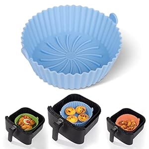 Air Fryer Silicone Liners – Reusable Non-stick Air Fryer Silicone Pot Liner Compatible with COSORI Air Fryer Basket Accessories, Fit 3-6 Qt