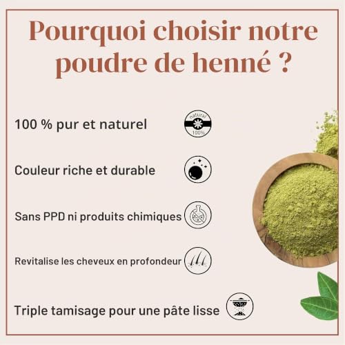 SAMYAM Henné pur et poudre d'indigo - 500 g chacun | Coloration capillaire naturelle, henné du Rajasthan triplement tamisé, sans PPD – vue 3