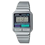 Casio Reloj digital unisex con esfera plateada-A120WE-1ADF, plateado, Retro
