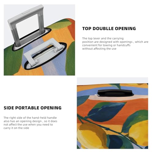 Lemons On A Branch Elastic Travel Luggage Covers Dustproof Scratch-Resistant Suitcase Protector Fit 22-24 Inch3