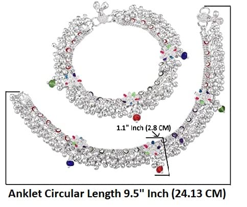 Efulgenz Indian Silver Tone Bell Charms Tassel Chain Anklet Set Bracelet Paypal Foot Jewelry #TOP3