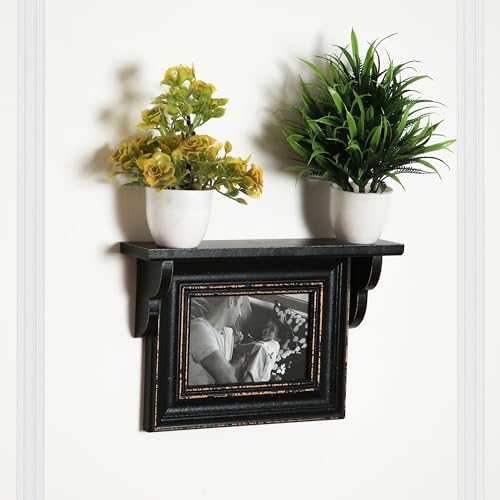 Image of 4x6 Inch Kids Horizontal modern style Photo Frame with Shelf for Home Decor - Perfect for living room Kids Room Office Shop 4 X 6 Inch (Black)