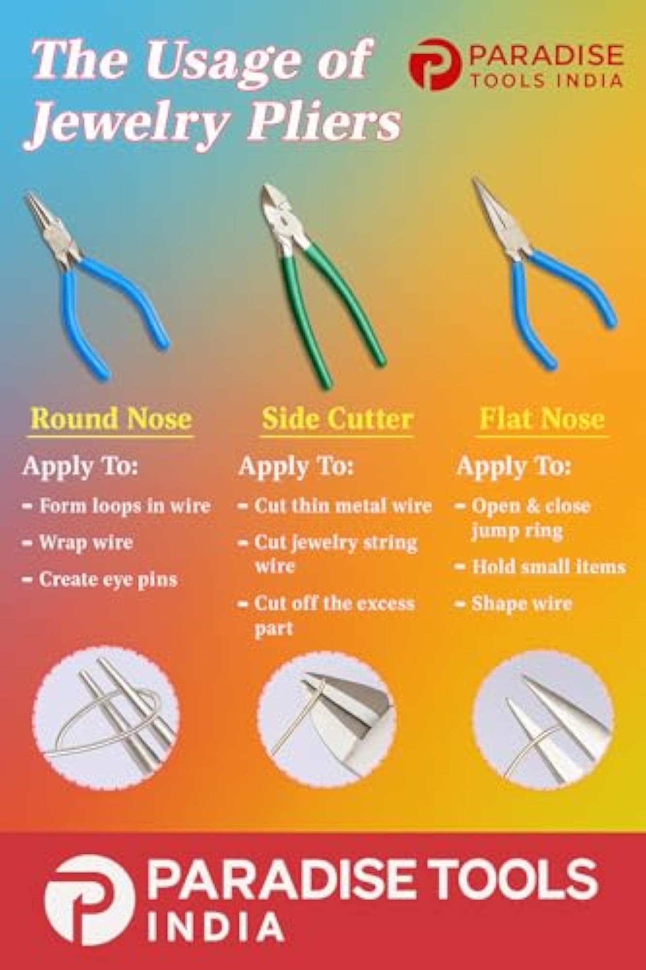 Jewellery Making Pliers Combo Pack of 3
