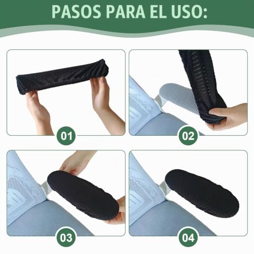 Miniatura 4 de Fundas Para Reposabrazos De Silla De Oficina, Juego De 2 Funda Reposabrazos Silla Oficina De Poliéster Elástico, Impermeables, Elásticas Y Elásticas.
