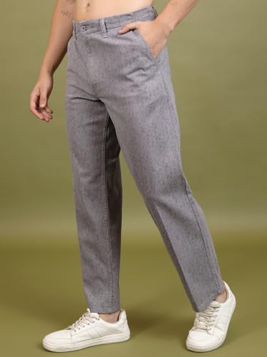 Image of Highlander Men's Ankle-Length Straight Fit Trousers | Modern Style & Comfort | Perfect for Casual & Formal Wear | Trouser for Men | Men Trousers | Trousers for Man | Pants for Man