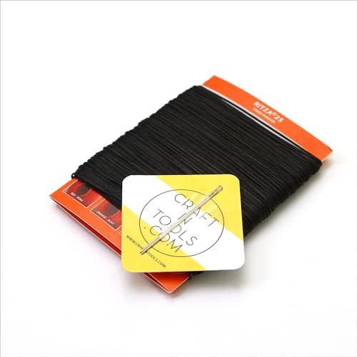 Black 0.6mm RITZA 25 Tiger Thread para Costura miniatura 1