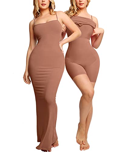 Popilush Plus Size Formal Dresses for Women Maxi Brown Dress