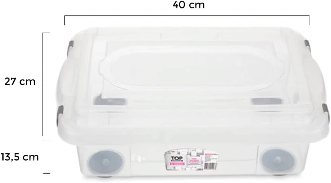 Sanremo - Caixa Organizadora Plástica de 8,6 Litros e Tampa com Travas, Linha Top Stock