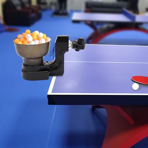image for DELOPVIO Table Tennis Robot, Automatic Table Tennis Machine Holds Up t