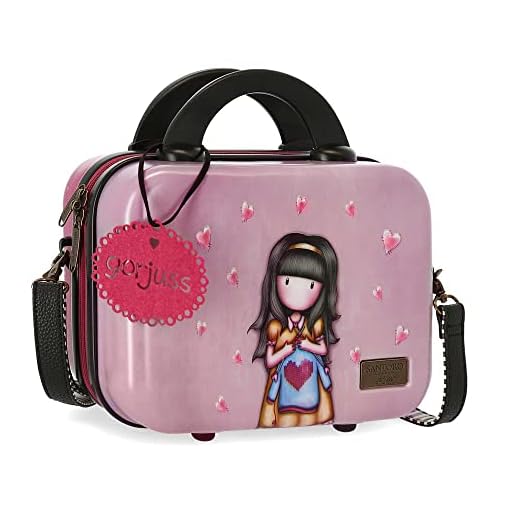 Santoro Gorjuss For my love Neceser Adaptable con Bandolera Morado 29x21x15 cms Rígido ABS 9,14L 1,2 kgs